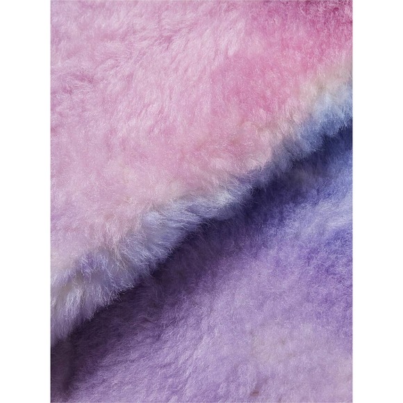 Erl Gradient Shearling Leather Coat in Pink size Medium - Picture 3 of 5